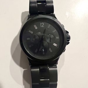 Michael Kors Men's Slim Runway Black Stainless Steel Bracelet Watch, 44mm